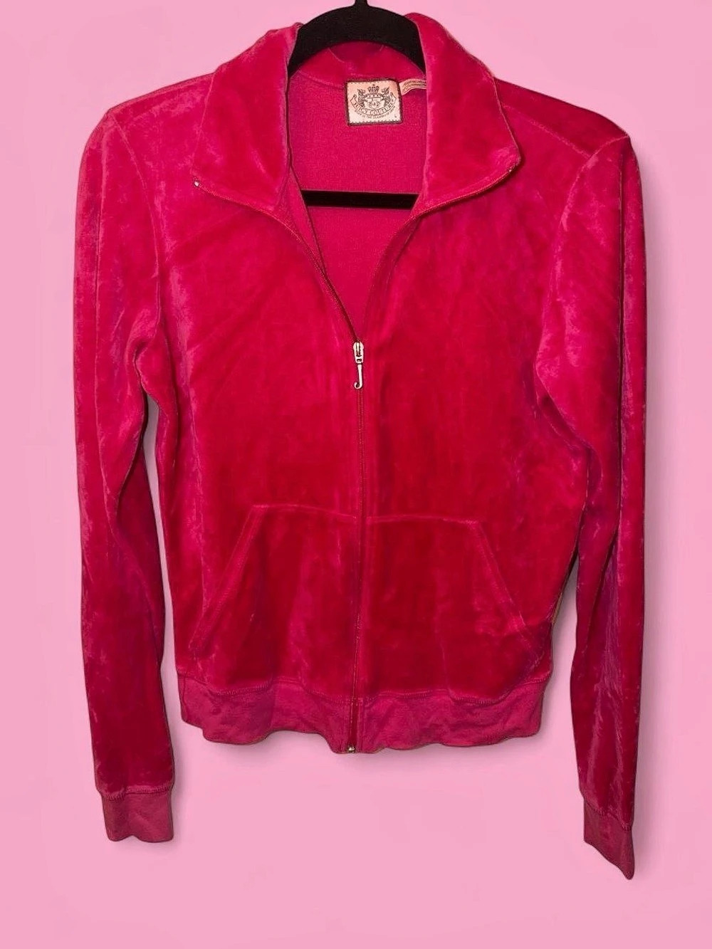 Juicy Couture Classic Velour Zip-Up Hoodie Pink